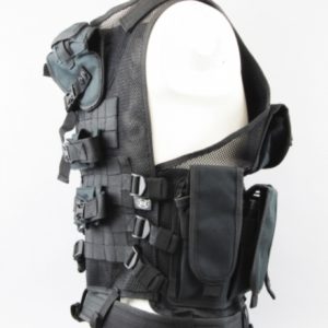 Разгрузочный жилет с ремнем “Спецназ” (цвет – черный)